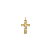 Nugget Cross Closed Back Pendant (14K) front - Popular Jewelry - New York