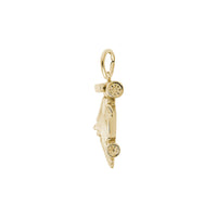 Open Wheel Race Car Charm yellow (14K) main - Popular Jewelry - New York