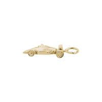 Open Wheel Race Car Charm yellow (14K) main - Popular Jewelry - New York