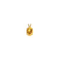 Oval Citrine Pendant 9x7 (14K) front - Popular Jewelry