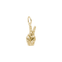 Peace Hand Sign Charm yellow (14K) main - Popular Jewelry - New York