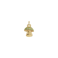 Peridot Mushroom Pendant (14K) front - Popular Jewelry - New York