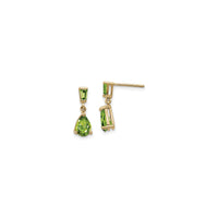 Peridot Teardrop Golden Dangle Earrings (14K) main - Popular Jewelry - New York