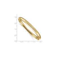 Plain Hinged Bangle Bracelet (14K) scale - Popular Jewelry - New York