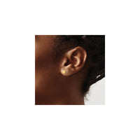 Plain Square Stud Earrings (14K) preview - Popular Jewelry - New York