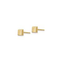 Plain Square Stud Earrings (14K) side - Popular Jewelry - New York
