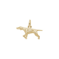Pointer Dog Charm yellow (14K) main - Popular Jewelry - New York