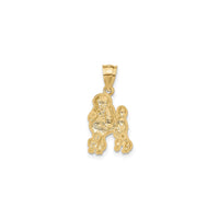 Poodle Dog Matte Finish Pendant (14K) back - Popular Jewelry - New York