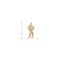 Posing Bodybuilder Pendant (14K) scale - Popular Jewelry - New York