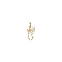 Praying Angel Outline Pendant (14K) back - Popular Jewelry - New York