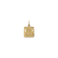 Praying Angel Square Pendant (14K) front - Popular Jewelry - New York