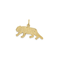 Preying Tiger Pendant (14K) front - Popular Jewelry - New York