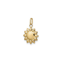 Puffed Sun Pendant (14K) diagonal - Popular Jewelry - New York