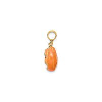 Pumpkin with Cat and Moon Charm (14K) side - Popular Jewelry - New York