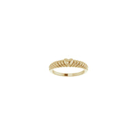 Rope Heart Dome Ring (14K) front - Popular Jewelry - New York