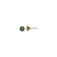 Round Mystic Topaz Stud Earrings (14K) main - Popular Jewelry - New York