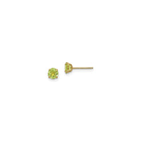 Round Peridot Stud Earrings (14K) main - Popular Jewelry - New York
