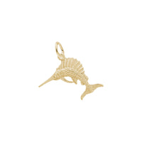 Sailfish Charm yellow (14K) main - Popular Jewelry - New York