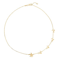 Santa's Sleigh Necklace (14K) front - Popular Jewelry - New York