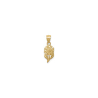 Satin Diamond-Cut Sunflower Pendant (14K) main - Popular Jewelry - New York