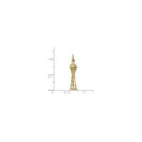 Seattle Space Needle 3D Pendant (14K) scale - Popular Jewelry - New York