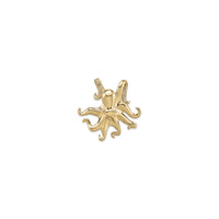 Shiny Octopus Pendant (14K) front - Popular Jewelry - New York