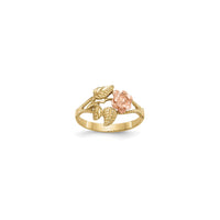 Sideways Two-Tone Rose Ring (14K) main - Popular Jewelry - New York