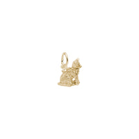 Sitting Cat Pendant yellow (14K) main - Popular Jewelry - New York