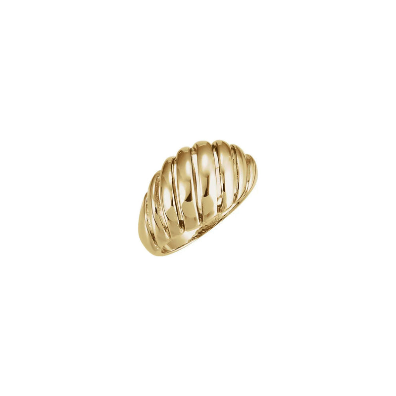 Slanted Dome Ring (14K) main - Popular Jewelry - New York