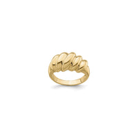 Slanted Shrimp Dome Ring (14K) main - Popular Jewelry - New York