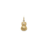 Smiley Cat 3D Pendant (14K) reverse - Popular Jewelry - New York
