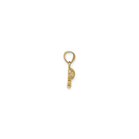 Soccer Ball on Cleat Pendant (14K) side - Popular Jewelry - New York