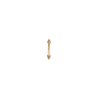 Spike Eyebrow Piercing (14K) front - Popular Jewelry - New York