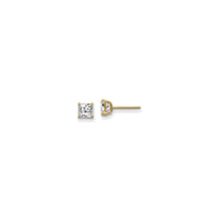 Square CZ Stud Earrings (14K) main - Popular Jewelry - New York