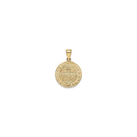 St. Benedict Textured Reversible Medal (14K) reverse - Popular Jewelry - New York