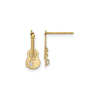 Star Guitar CZ Stud Earrings (14K) main - Popular Jewelry - New York
