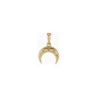 Starry Crescent Moon Pendant (14K) front - Popular Jewelry - New York
