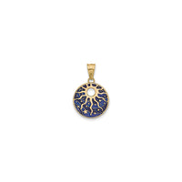 Sun and Stars Enamel Pendant (14K) front - Popular Jewelry - New York