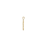 Swoosh Basketball Pendant (14K) side - Popular Jewelry - New York