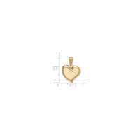 Teardrop Heart Pendant (14K) scale - Popular Jewelry - New York