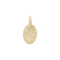 Tennis Oval Disc Charm yellow (14K) main - Popular Jewelry - New York