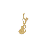 Textured Electric Guitar with Strap Pendant (14K) front - Popular Jewelry - New York