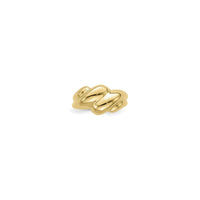 Thick Croissant Dome Ring (14K) front - Popular Jewelry - New York