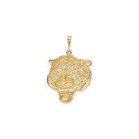 Tiger Head Diamond-Cut Pendant (14K) back - Popular Jewelry - New York