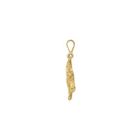 Tiger Pendant (14K) side - Popular Jewelry - New York