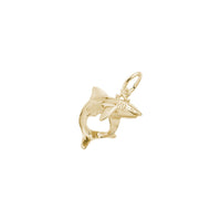 Tiger Shark Pendant yellow (14K) main - Popular Jewelry - New York
