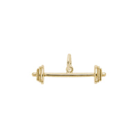 Triple Disc Barbell Charm yellow (14K) main - Popular Jewelry - New York