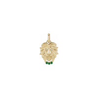 Tsavorite Garnet and Diamond Lion Head Pendant (14K) Popular Jewelry - New York
