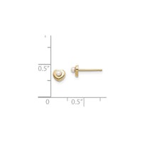 White Pearl Heart Button Friction Stud Earrings (14K) scale - Popular Jewelry - New York