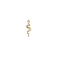 Zig Zag Grooved Snake Pendant (14K) diagonal - Popular Jewelry - New York